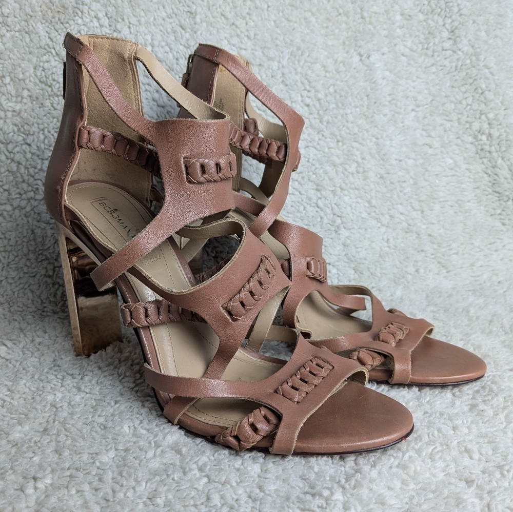 BCBGMAXAZRIA Women's DORIE Dress Sandal size 10 US Tan color - Picture 7 of 15